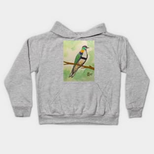 Superb fruit dove in the rainforest Kids Hoodie